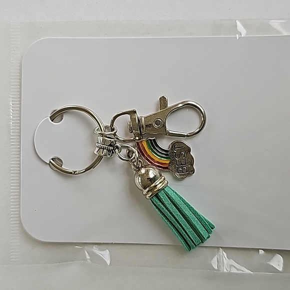 "Best Friends" 🌈 Rainbow ☁️ Keychain/Purse 🎒 Charms ~ 🎁 💝, Set of 2 👭👬👫 - Picture 3 of 4